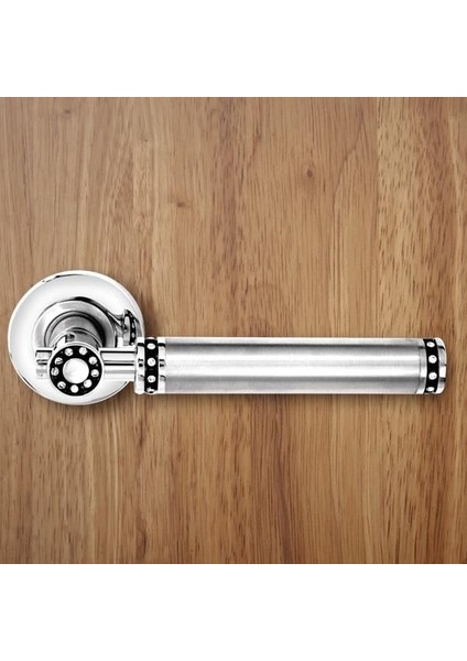 Kapı Kolu Taşlı Saten Krom 303T Wc