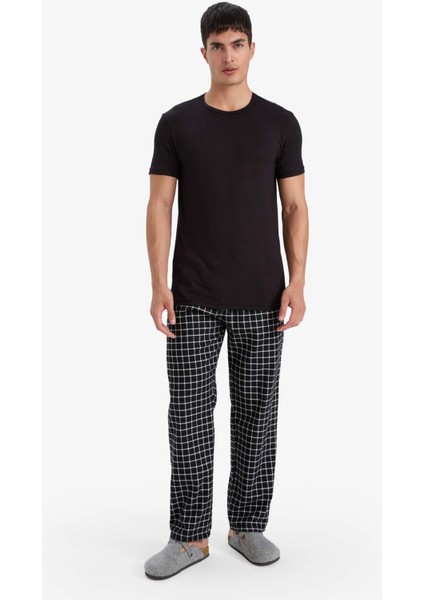 Regular Fit Cepli Uzun Boy Kareli Pijama ALTI C6124AX25WN fiyatları