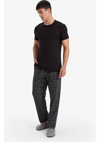 Regular Fit Cepli Uzun Boy Kareli Pijama ALTI C6124AX25WN modelleri