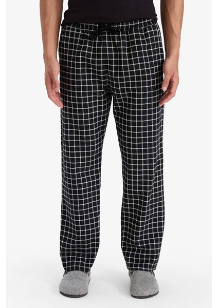 Regular Fit Cepli Uzun Boy Kareli Pijama ALTI C6124AX25WN fırsatları