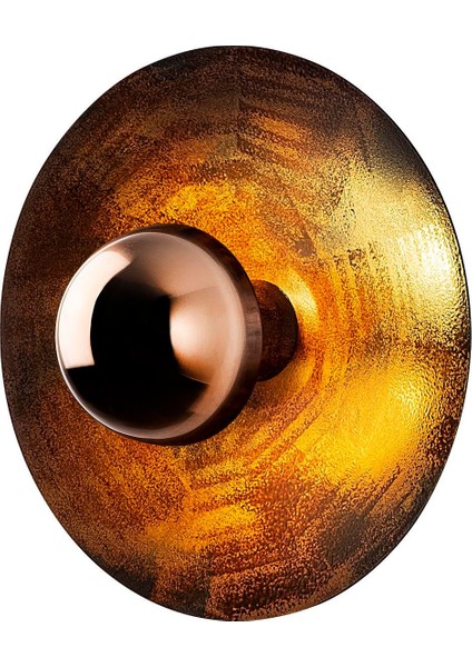 Kurt Vintage Metal Sıvama Tekli Aplik Patine Bakır Kaplama Çap 10CM, Rustik Duvar Lambası KURT-13350 indirimleri