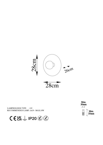 Kurt Vintage Metal Sıvama Tekli Aplik Patine Bakır Kaplama Çap 10CM, Rustik Duvar Lambası KURT-13350