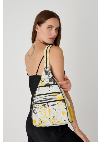 Özel Tasarım Hakiki Deri Sırt ve Kol Çantası Fonksiyonel Çanta