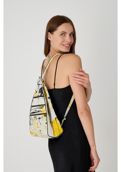 Özel Tasarım Hakiki Deri Sırt ve Kol Çantası Fonksiyonel Çanta