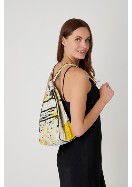 Özel Tasarım Hakiki Deri Sırt ve Kol Çantası Fonksiyonel Çanta