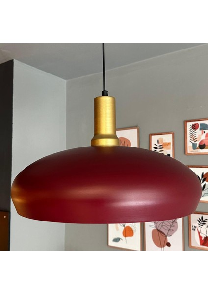 Estrela Vişne Çürüğü Tekli Sarkıt Avize Gold Fener Başlık Iç Mekan Aydınlatma Dekoratif Mutfak Cafe