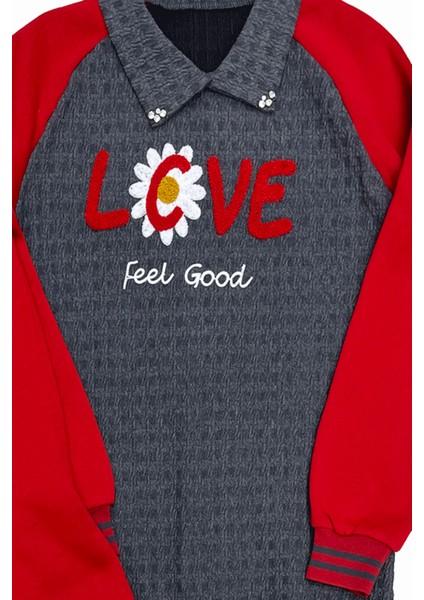 Kız Çocuk Kargo Cepli Gömlek Yakalı ve Yaka Taşlı 3 Iplik Alt Üst Takım 12328 fırsatları