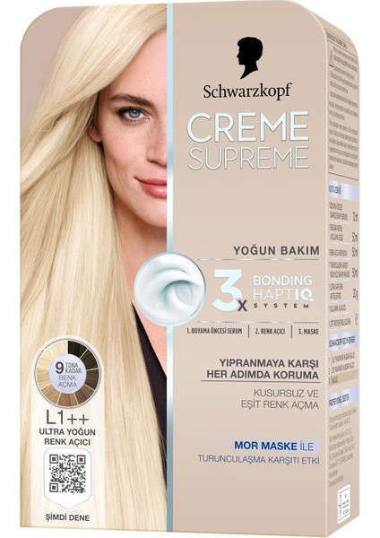 Schwarzkopf Creme Supreme Saç Boyası L1++ Ultra Yoğun Renk Açıcı fiyatları