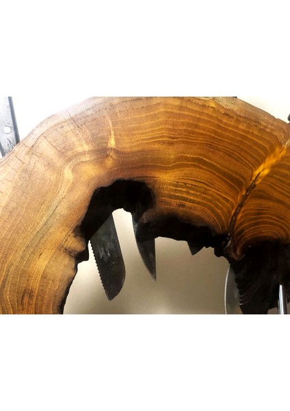 El Yapımı Doğal Kiraz Ağacı Magnetli Bıçaklık | Rustik Mutfak Dekoru | Organik Form ve Güçlü Neodyum Mıknatıs fiyatları