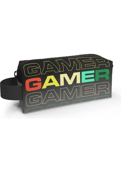 Siyah Gri Gamer Tek Bölmeli - Erkek Çocuk Çantası