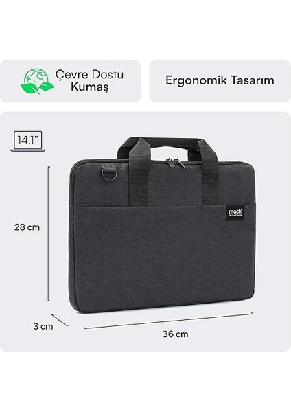 Cityfit MCC-701 Laptop Çantası, Erkekler ve Kadınlar Için Profesyonel Bilgisayar Çantası, 13,3 Inç - 14.1 Inç Notebook Çantası, Evrak Çantası, Siyah fiyatları