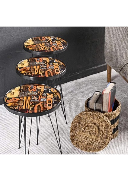 Bbg Bonnybonn Etnik Desen Zigon Sehpa fiyatları