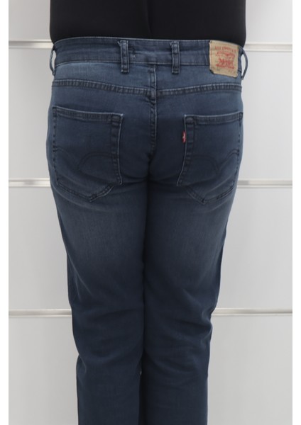 Denim Cartel Fistan Store Erkek Koyu Mavi Yüksek Bel Rahat Kesim Boru Paça Jean Pantolon indirimleri