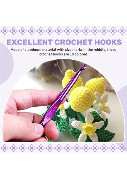 100PCS Iplik Örgü Iğne Dikiş Araçları ile Tığ Işlemci Kanca Seti Örgü Dikiş Diya El Sanat Araçları Kiti (Mavi) (Yurt Dışından) indirimleri