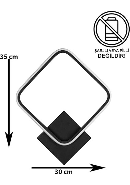 Kira Aplik Siyah Renk Gün Işığı Ledli Banyo - Mutfak - Salon LED Duvar Aplik Siyah fiyatları