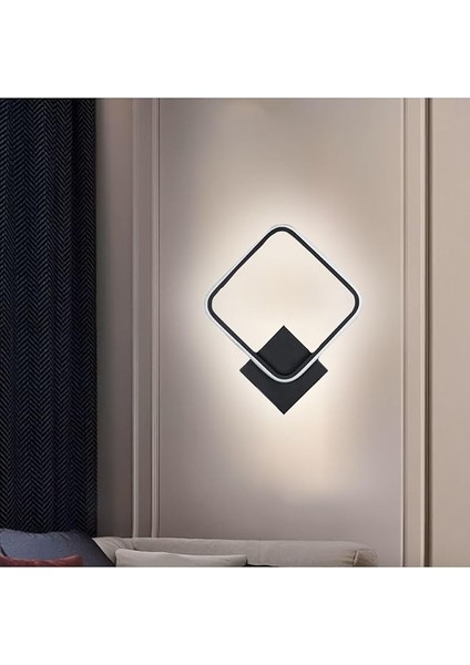 Kira Aplik Siyah Renk Gün Işığı Ledli Banyo - Mutfak - Salon LED Duvar Aplik Siyah modelleri