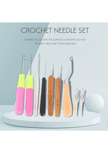 9 Adet Bükülmüş Kanca Kanca Tığ Işi Takımı Kanca Kancası Dreadlocks Aracı Tığ Işi, Örgü Saç Halı Yapımı Için Saç Kilitleme Aracı (Yurt Dışından) fiyatları