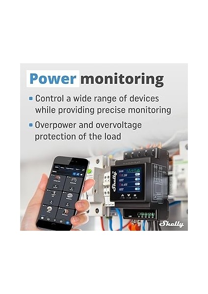 Pro 4pm | Wlan, Lan ve Bluetooth 4 Kanallı Röle Şalteri, Tüketim Ölçümü ile – 40 A | Dın Ray Şapka Rayı | Alexa ve Google Home ile Uyumlu | Ios Android Uygulaması | Cihazlardan Uzaktan Kumanda fırsatları