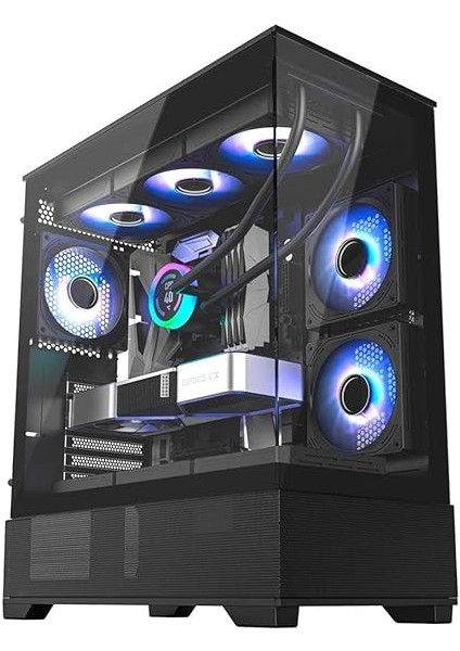 CF925 Tamperli Cam Gaming Oyuncu Kasası Siyah - 3 Rgb Fanlı, Kumandalı, Itx/m-Atx/atx/e-Atx Uyumlu fiyatları