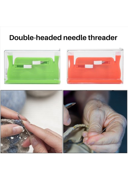 2pcs Otomatik Iğne Iplik, Dikiş Aracı Iğne Iplik, El Dikiş Için Otomatik Iğne Iplikleri (Yeşil+Turuncu) (Yurt Dışından) fırsatları