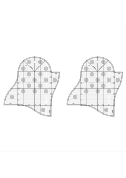 Örgü Tarak Kapitone Şablonu Ev Terzi Dikiş Aletleri Tarak Patchwork Cetvel, 2 Adet (Yurt Dışından) modelleri