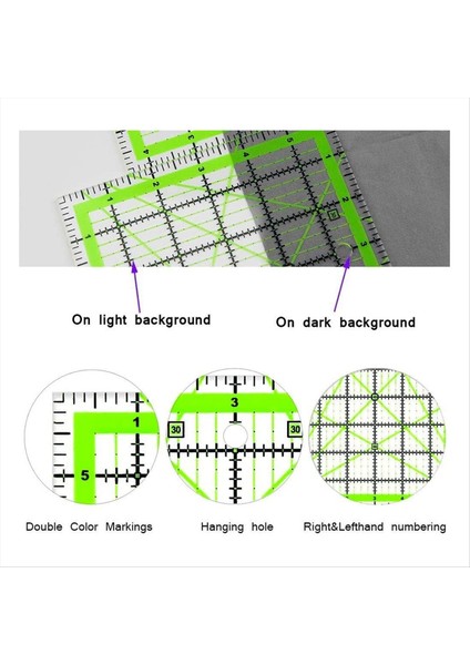 4 Adet Kapitone Cetvel Kare Akrilik Kapitone Cetvel Kumaş Kesme Cetveli Net Mark Akrilik Cetvel ve Ütü Cetvel A (Yurt Dışından) modelleri