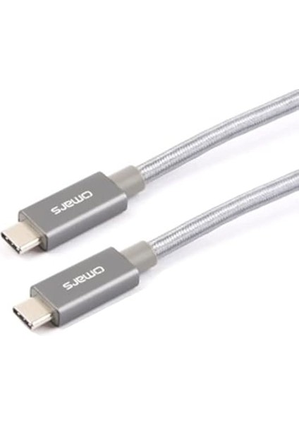 Omars Type-C 3.1 5gbps 3A Örgülü Şarj ve Data Kablosu Gri 1.5 Metre fiyatları