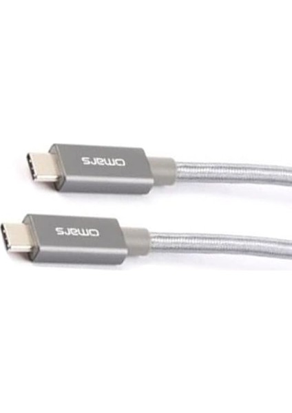 Omars Type-C 3.1 5gbps 3A Örgülü Şarj ve Data Kablosu Gri 1.5 Metre indirimleri