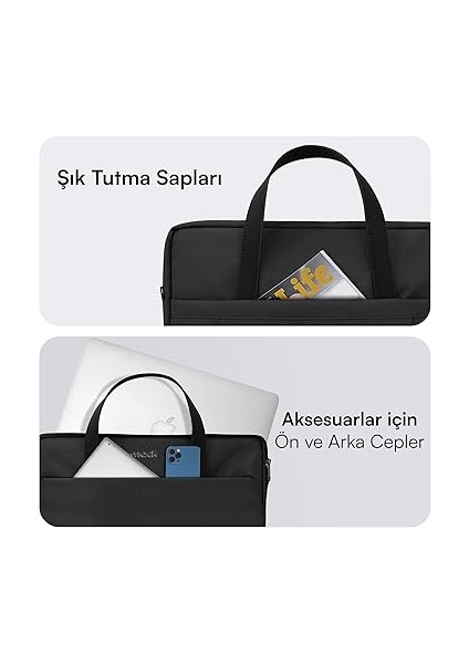 MCE-1511 Nova Eco Çevre Dostu Laptop Çantası, 15.6 Inç Bilgisayar Çantası, Kadın ve Erkek Notebook Çantası, Ykk Fermuarlı Macbook Çantası, Iş ve Evrak Çantası, Siyah modelleri