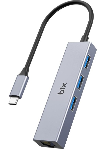 BXC06HB Type-C'den 3 Bağlantı Noktalı Gigabit Ethernet USB 3.2 Hub fiyatları