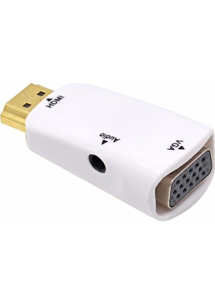 HDMI To VGA Monitör Çevirici Dönüştürücü Adaptör