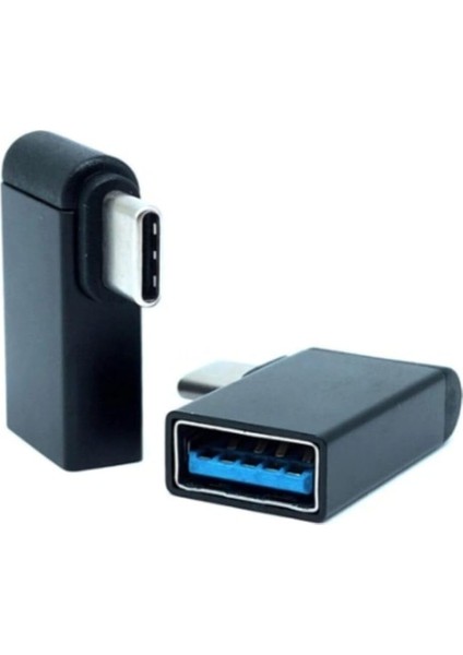 Type C 3.1 To USB 3.0 Şarj 90 Dirsek Köşe Çevirici Dönüştürücü Adaptör modelleri