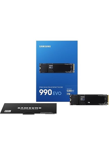 990 EVO1TB 5,000 Mb/s, Pcıe 4.0 X4/ 5.0 X2 Nvme M.2 (2280) SSD (MZ-V9E1T0BW) indirimleri