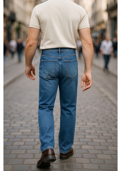 Cedy Denım Erkek Yüksel Bel Bol Kesim Boru Paça Kot Pantolon Reguler Fit Jean C336 modelleri