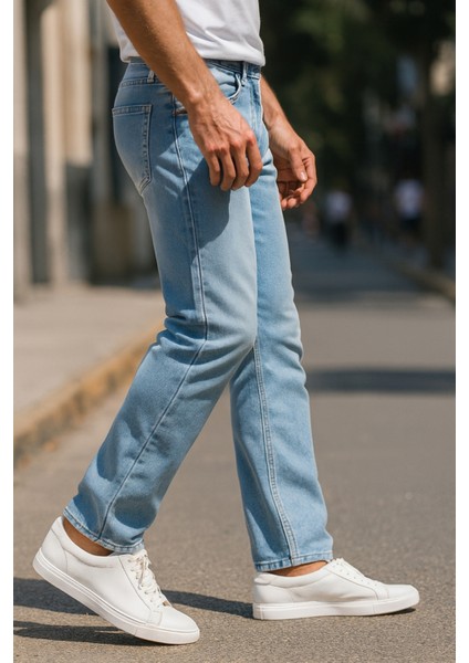 Cedy Denım Erkek Yüksel Bel Bol Kesim Boru Paça Kot Pantolon Reguler Fit Jean C336