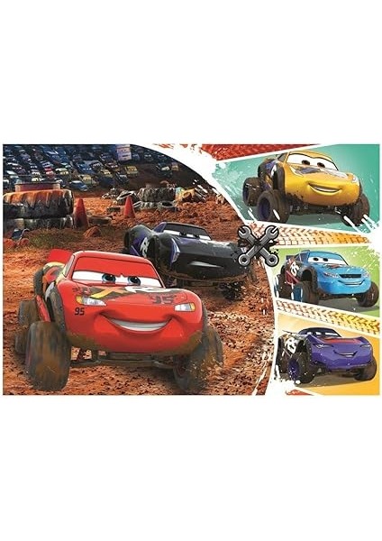 17327 Şimşek Mcqueen ve Arkadaşları, Disney Cars 60 Parça, 4 Yaşından Büyük Çocuklar Için Yapboz fiyatları