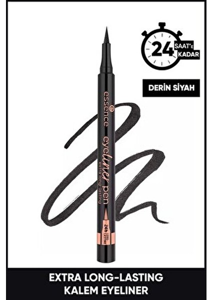 Extra Long-Lasting Kalem Eyeliner 010 Hassas Uç ile 24 Saat Kalıcı Göz Makyajı fiyatları