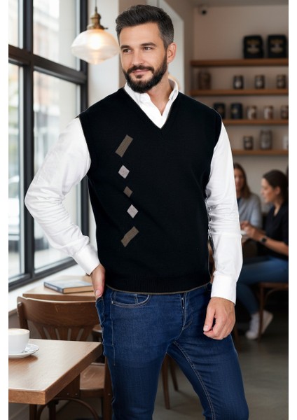 Erkek Çelik Örgü Intersiye Kışlık Kalın Triko V Yaka Triko Örgü Tüylenmez Baba Süveter fiyatları