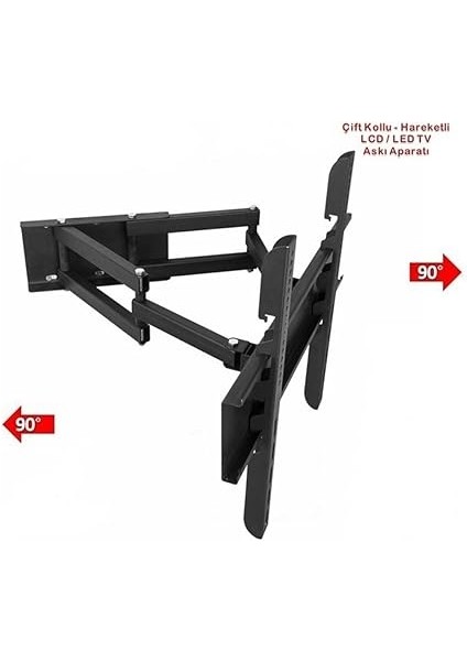 55'' - 65'' Ekran Çift Kollu Hareketli LED Tv Askı Aparatı - 140-165 Ekran Arası fırsatları