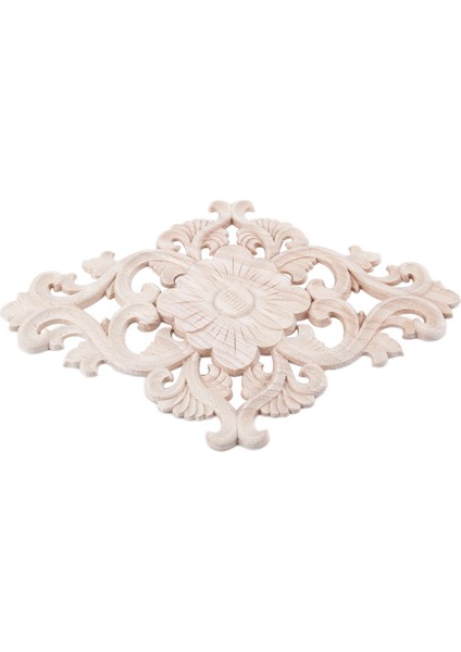 Çok Ahşap Oyulmuş Uzun Onlay Aplike Boyasız Çiçek Duvarları Dolapları Kapı Dekor Tipi: 21X15CM (Yurt Dışından) fiyatları