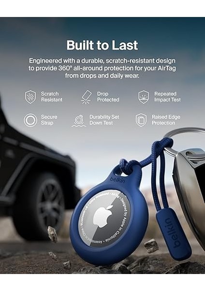 Airtag Için Anahtarlıklı Kılıf - Mavi indirimleri