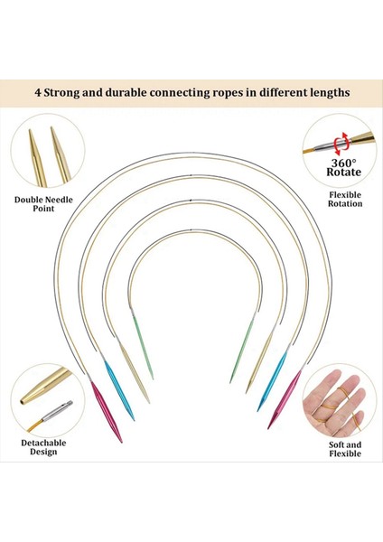 Alüminyum Değiştirilebilir Dikiş Tığ Işi Iğneler Dairesel Örgü Iğneleri Set Dokuma Iplik Örgü Aletleri Örgü Kiti B (Yurt Dışından) indirimleri