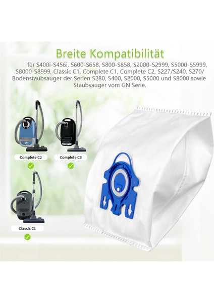 Komple C2 C3 Classic C1, S8, S5, S2 Gn Serisi Filtreler Için Elektrikli Süpürge Torbaları (Yurt Dışından) fiyatları