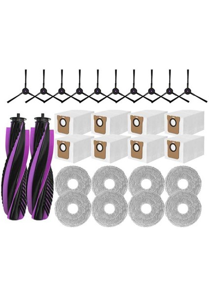 P20 Pro Robot Süpürge Yedek Parçaları Ana Fırça Yan Paspas Bezi Toz Torbası (Yurt Dışından)