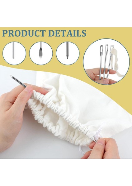 Drawstring Threader Aracı Seti, Paslanmaz Çelik Dikiş Döngüsü Turner Kancalar Mandal, Esnek Çizme Threader (Yurt Dışından) indirimleri