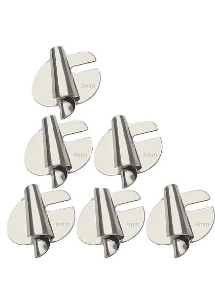 6pcs Dikiş Haddelenmiş Hemmer Ayağı, 3mm-8mm 6 Boyutlar Geniş Haddelenmiş Basınç Ayak Dikiş Makinesi Basınç Ayak Hemmer Ayağı (Yurt Dışından)