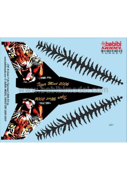 DBT01014 1/48 Ölçek, F-16 C, Tigermeet 2006, Dekal Çıkartma