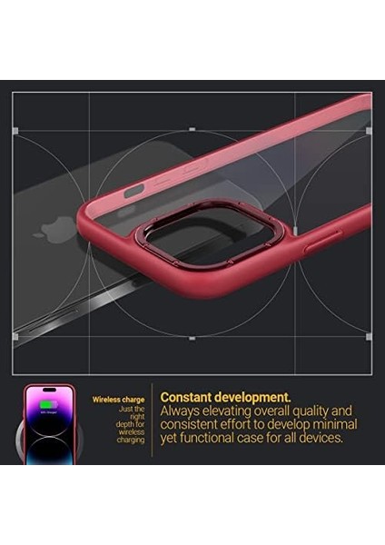 14 Pro ile Uyumlu Kılıf Skyfall Red - ACS05001 modelleri