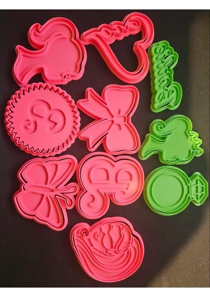 Barbie Temalı 10 Lu Set Kurabiye Hamur Kalıbı