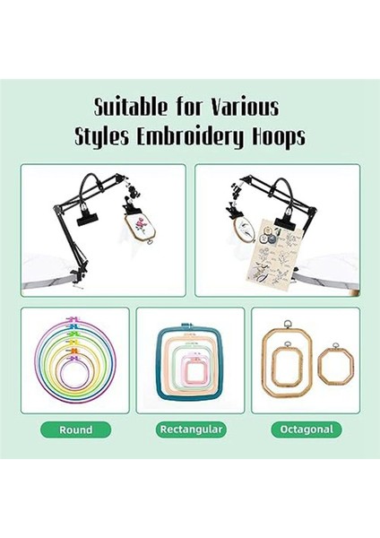 Nakış Çember Standı: 360 Ayarlanabilir Metal Nakış Çember Standı Dikiş Çapraz Dikiş El Sanatları (Yurt Dışından) fırsatları